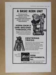 Kern DKM 2 One-Second Theodolit Vintage Print Ad 1966 - Bild 1 von 1