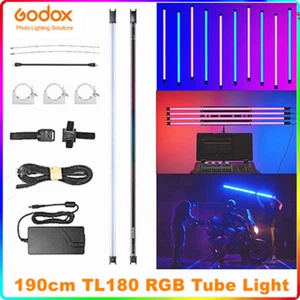 Godox TL180 RGB Led Video Light Tube ice Light 2700K-6500K CRI+96 APP DMX Remote - Picture 1 of 8