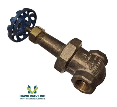 Válvula de compuerta de vástago ascendente 1/2" bronce 200-S/400 WOG FAIRBANKS FIG.0234-N Foto 1 de 4