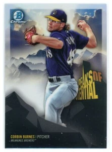 2018 Bowman Chrome Peaks of Potential Corbin Burnes Milwaukee Brewers #PP-CB - Picture 1 of 2