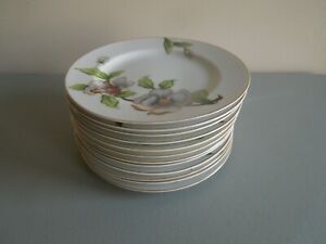 6 ROSELYN DOGWOOD CHINA BREAD & BUTTER PLATES (JAPAN)