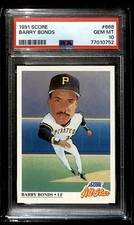 1991 Score Barry Bonds PSA 10 Pittsburgh Pirates #668 All Star