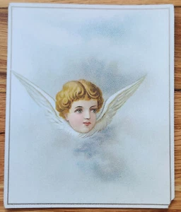 "Tarjeta vintage con estampado victoriano de ángel querubín 4,25x5,25" - Imagen 1 de 1