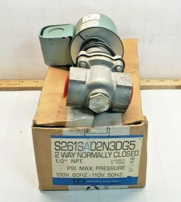 NUEVO SOLENOIDE ITT 2 VÍAS NORMALMENTE CERRADO 1/2" NPT 120 VAC S261SA02N3DG5 Foto 1 de 4