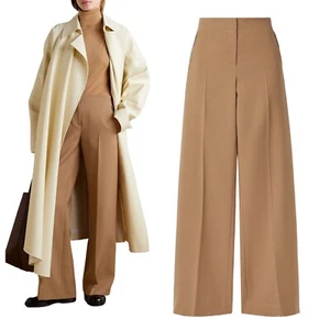 Pantalón Pipa THE ROW Pantalón Lana Virgen y Seda en Camel Talla 10 - Imagen 1 de 9