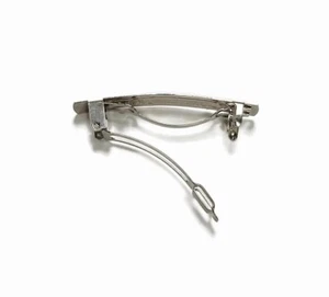 6 Vintage Stamped "Made In France" Silver Plated 50mm. Hair Clip Barrettes 1206 - Picture 1 of 6