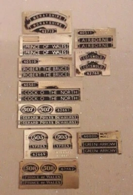 SILVER TAY MODELS 00 (4 mm) Silber Tay Modelle LNER und GCR Typenschilder