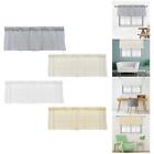 Soft Ruffles Rod Bag Solid Color Decor Room Short Curtains For