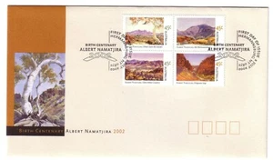 2002 FDC. Australia. Albert Namatjira Birth Centenary. PictPMK "HERMANNSBURG" - Picture 1 of 1