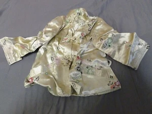 Vintage 1950s Toddlers Asian Style Mandarin Collar Oriental Floral Jacket Blazer - Picture 1 of 5
