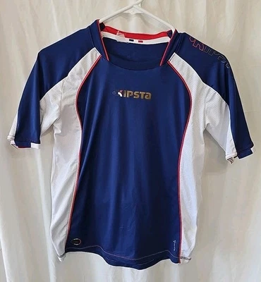  Kipsta France Training Football Soccer Jersey Shirt Size 12 Kids Red White Blue - Image 1 of 4
