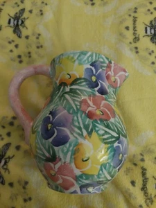 Ancora Saftkrug Floral Made in Italy handbemalt 8" Vintage 64 oz - Bild 1 von 6