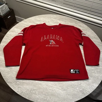 Vintage Team Starter Alabama Crimson Tide Sweatshirt Size Large Fleece Football - Image 1 of 4