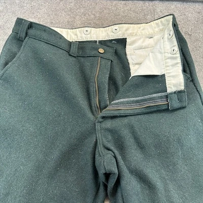 Calça Codet Masculina Antiga 40x33 Verde Mackinaw Mistura de Lã Pesada Caça Ao Ar Livre Anos 90 - Imagem 1 de 4