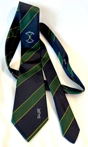 1990 offene St. Andrews Links Vintage Seidenkrawatte - dunkelblau & grün - Bild 1 von 3