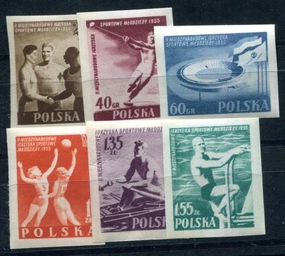 POLAND 1957 934-939B ** MNH FLAWLESS SET UNPERFORATED (F6522 - Image 1 of 2