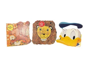 Vtg Children’s Book Lot 3 Donald Duck Gingerbread Man Lion Shape Books 1960s - Foto 1 di 3