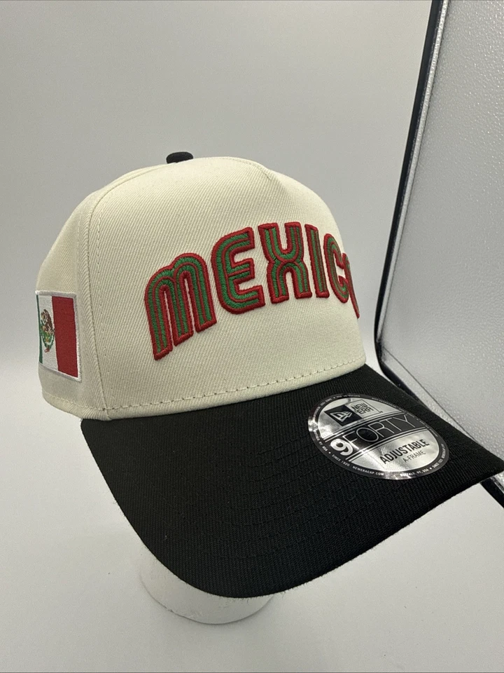 New Era México Béisbol Clásico 9Forty 2 Tonos Ajustable Marco A Snapback Sombrero Foto 1 de 4