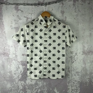 Vintage Dolce & Gabbana DG T-Shirt Kids Luxury Monogram Logo Italy Size 11-12 - Picture 1 of 8