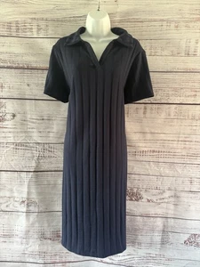 F&F, Size 12, Ribbed Polo Midi Dress, Smart Casual Stretch Fit - Picture 1 of 17