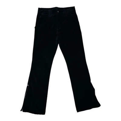 Vintage Lip Service Black Goth Grunge USA Made Men’s Flared Velvet Pants Size 30 - Image 1 of 4