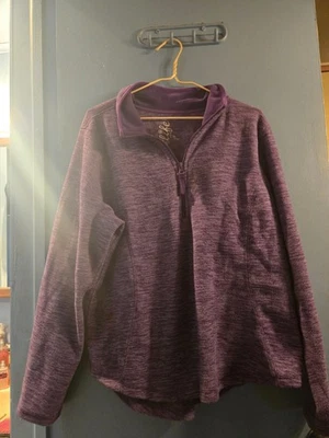 Pullover polar Made for Life para mujer talla PXL púrpura 1/4 cremallera manga larga Foto 1 de 4