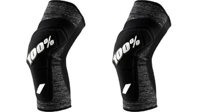 Rodilleras 100 % Ridecamp para BMX MTB - gris/negro adulto talla grande Foto 1 de 3