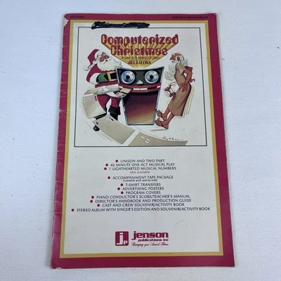 Libro de partituras de Navidad computarizado JP Jenson Publications vintage 1983 EE. UU. Foto 1 de 4