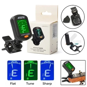 Electric Digital Guitar Tuner LCD Clip-on Chromatic Acoustic Bass Ukulele Violin - Picture 1 of 10