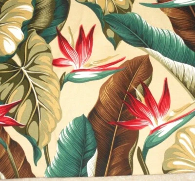 Тропический гавайский хлопок коры ткани подушка чехол ~ птица/рай ~ - Изображение 1 из 2