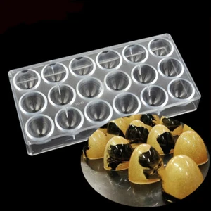 Dia.3.6cm * 3cm  Half Ball Cone Shape Polycarbonate Half Egg Bell Chocolate Mold - Picture 1 of 9