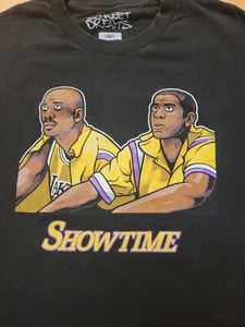 Street Dreams Lakers Showtime Magic Johnson Kareem Men’s T Shirt Black Sz Large - Picture 1 of 8