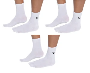 3 Pairs - V-Toe Flip Flop Tabi Socks White Solid - Picture 1 of 4