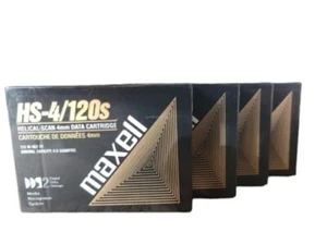 (4) Sealed-New, Maxell HS-4/120s 4GB 4mm DDS-2 Data Cartridges - Afbeelding 1 van 5