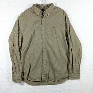 Ralph Lauren Shirt Mens XL Yellow Gingham Classic Fit Long Sleeve Button Down - Picture 1 of 7