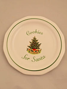 Pfaltzgraff Christmas Cookies for Santa plate--Measures 8.25" across-Made in USA - Picture 1 of 5