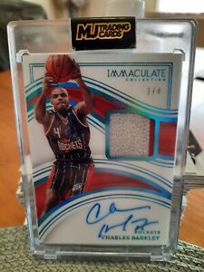 Charles Barkley 2022-23 Immaculate 1/4 Gold Patch Auto 