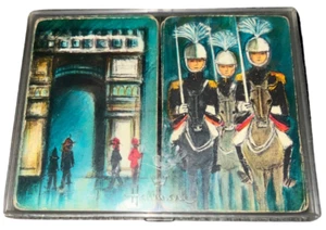 Hallmark Arc Di Triumph French Guard 2 Decks Set of Plastic Playing Cards - Picture 1 of 4