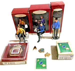 Hallmark~ STAR TREK ~ Lot Of 5 Ornaments ~KIRK-SPOCK-McCOY-INSIGNIA'S-ENTERPRISE - Picture 1 of 18
