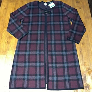 Anne Klein Troubadour Rot Kombi Mantel Pullover Gr. Large Neu mit Etikett - Bild 1 von 7