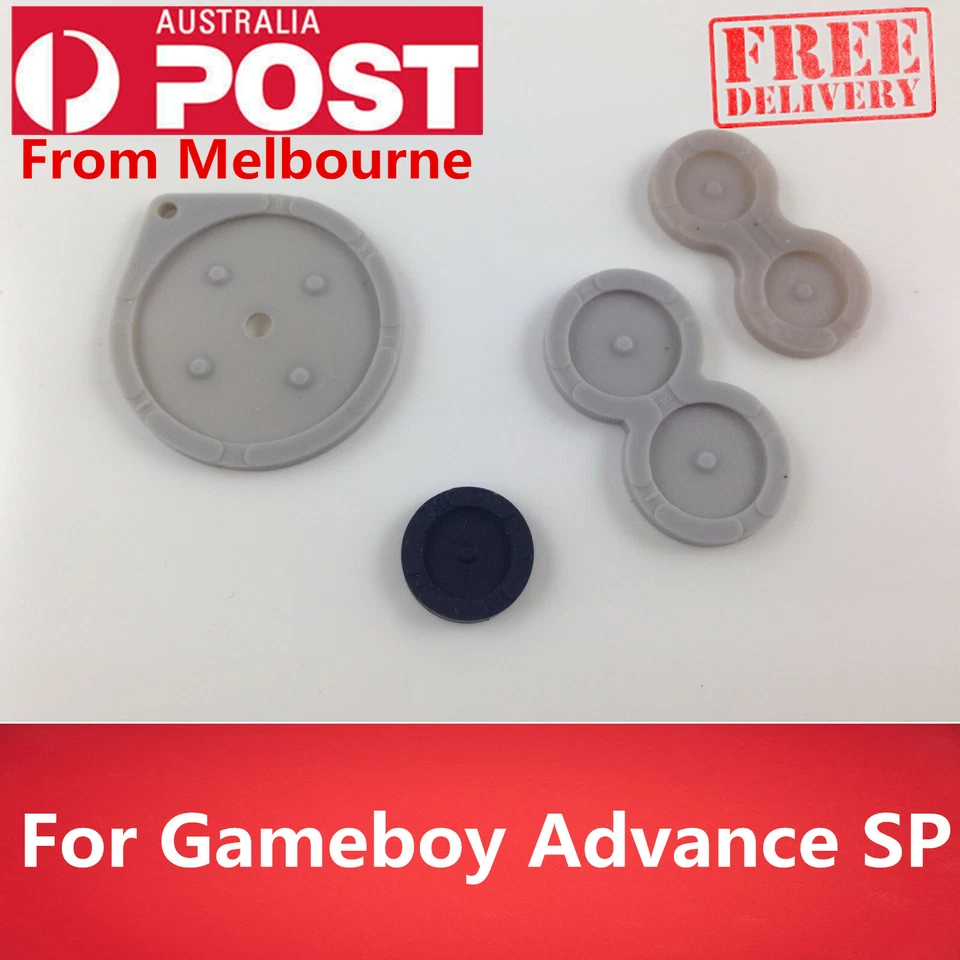 GBASP REPLACEMENT CONDUCTIVE Buttons A-B, D-pad FOR Nintendo Gameboy Advance SP - Image 1 of 1