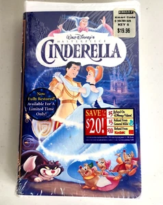 Walt Disney Cinderella VHS Tape 1995 Masterpiece - Brand New Factory Sealed - Picture 1 of 3