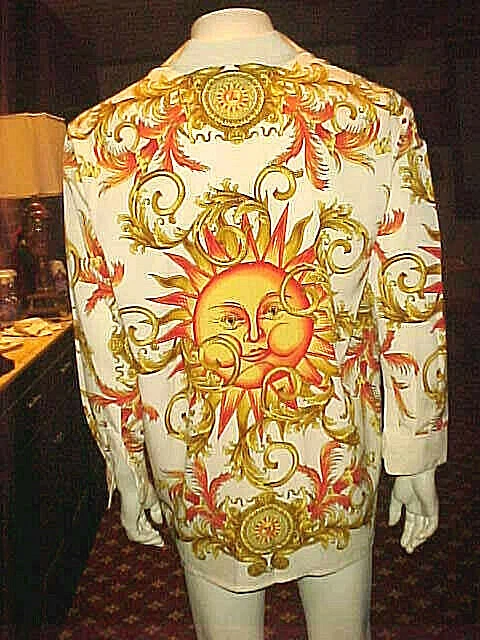 NWOT MENS SILK SHIRT HANDMADE THEME SUNRISE SIZE MEDIUM BEAUTIFUL - Image 1 of 4
