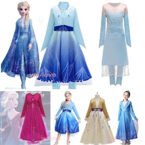 2019 New Release Girls Frozen 2 Elsa Anna Costume Party Birthday Dress 2-10Years - Picture 1 of 95
