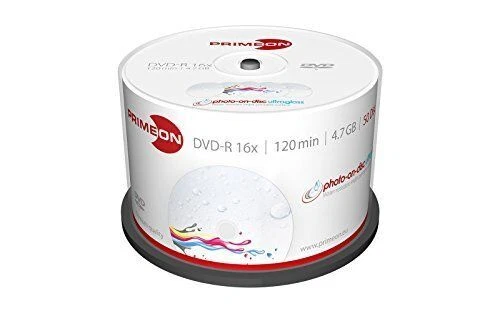 PRIMEON DVD-R 4,7 GB Cakebox - 50 Stück (2761207)