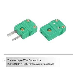K Type Thermocouple Wire Connectors Male Female Plug Adapter High Temperature - Picture 1 of 4