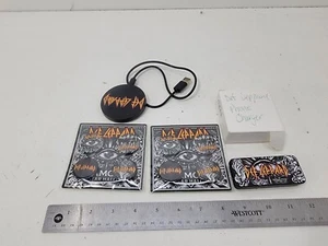 DEF LEPPARD VIP Merch  Pins Charger 2022 Stadium Tour LOT - Picture 1 of 5