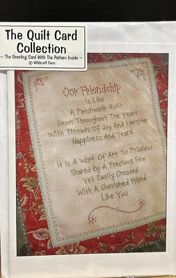 The Quilt Card Collection “Old Friendship “Stitchery - Image 1 of 2