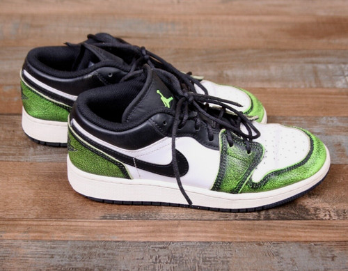 Sneaker per bambini Nike Air Jordan 1 Low Wear Away verde elettrico EUR 36 5 US 4 5 ANNI