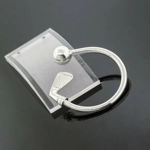 Tiffany & Co. 925 Sterling Silver Golf Club and Ball Key Ring Holder - Picture 1 of 3